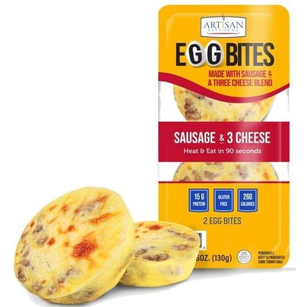 Artisan Kitchens Sausage and Three Cheese Egg Bites, 2 count 7 per case