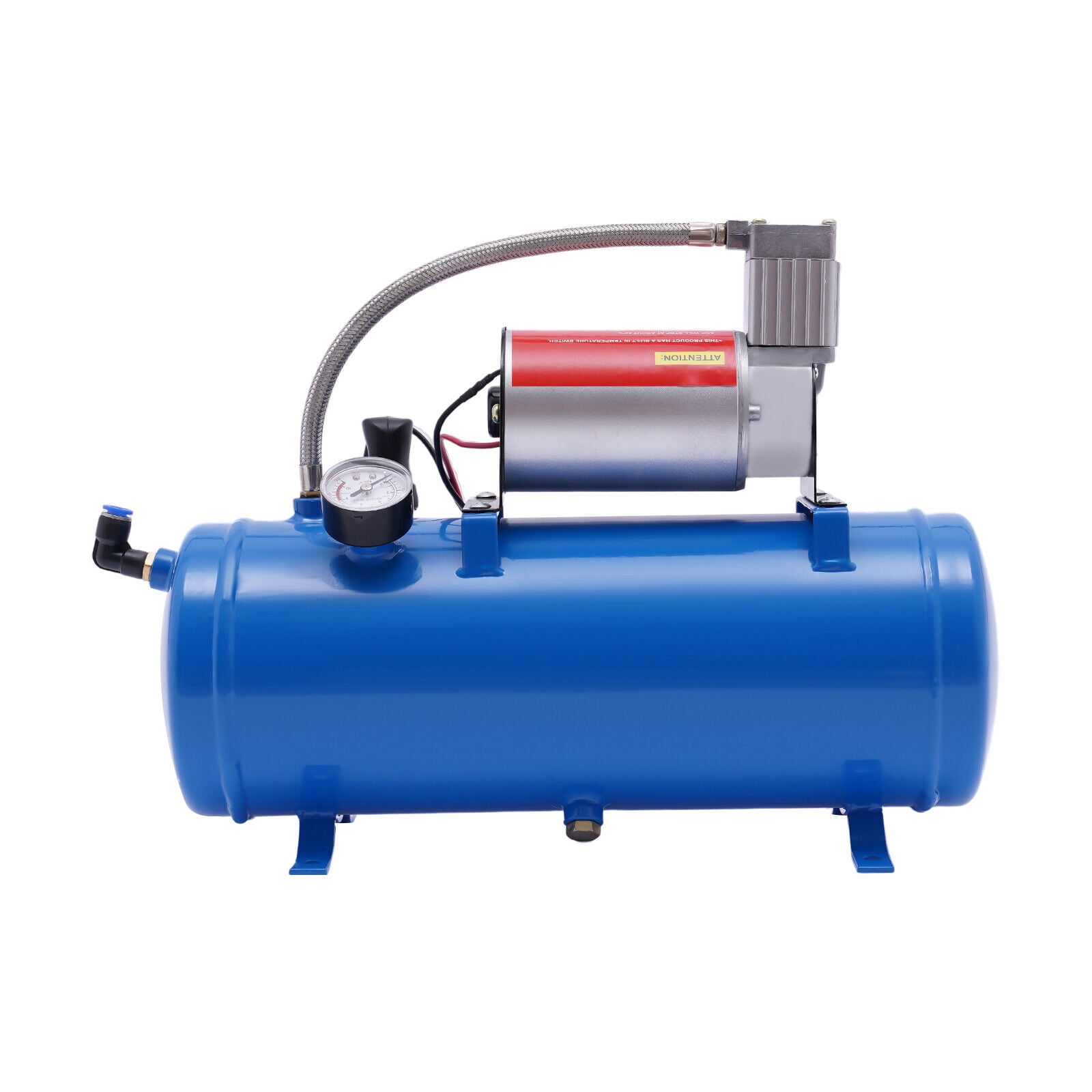 DENEST On Board Air Compressor With 6 Liter Tank 100Psi DC 12V For Vehicle Car Bicycle