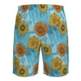 thumbnail image 6 of Kdxio Sunflowers Pattern Mens Casual Shorts - Drawstring Summer Beach Sports Shorts for Men, 6 of 9