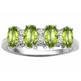thumbnail image 2 of Tommaso Design� Oval 5x3mm Genuine 4 Stone Peridot Band, 2 of 9