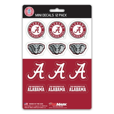 Alabama Crimson Tide 12 Count Mini Decal Sticker Pack