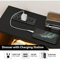 thumbnail image 3 of 6 Drawer Dresser with LED Lights & Charging Station, Wooden Pink Dresser for Bedroom, Modern TV Stand Dressers & Chests of Drawers for Closet, Hallway, Entryway, 3 of 9