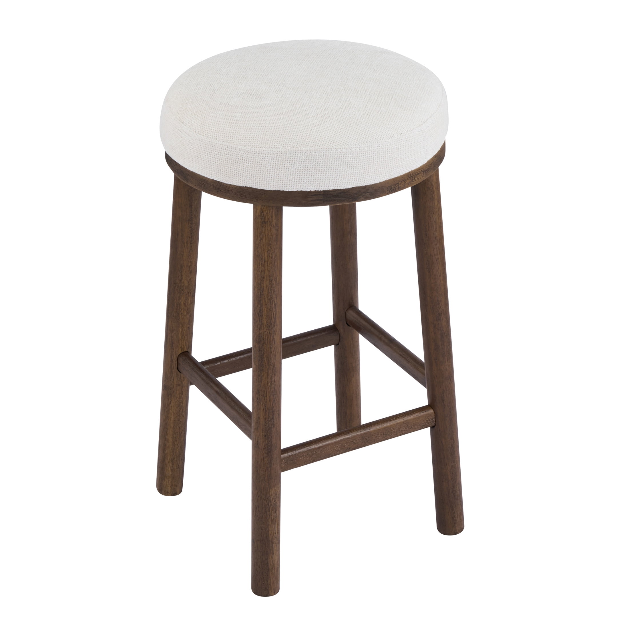 Christopher Knight Home Rustic 27.36" Counter Height Bar Stools, Solid Wood Frame, Walnut, Set of 4