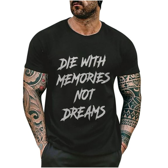 Lilgiuy Clearance under 5$ Do It for The People Who Want to See You Fall T-Shirt for Men with Sayings Casual Short Sleeve Crew Tops Graphic Tees