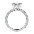 thumbnail image 2 of Bella Jewel 14K White Gold Plated Ring - 2.1 Ct Oval Cut Lab Created Simulated Diamond - Wedding Ring - Solitaire with Accent Diamond Ring for Her - Engagement Wedding Diamond Ring for Her, 2 of 3