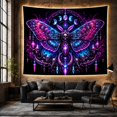 thumbnail image 6 of Skull Moth with Moon Phases and Glowing Crystals, Spooky Gothic Style for Dark Art Lovers, Mystical Wall Art, Halloween Gift, Tapestry Wall Hanging for Bedroom and Dorm, 6 of 7