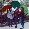 thumbnail image 6 of The Inversa Large 48" Inversa Self Standing Windproof Inverted Reversible Umbrella, Double Layer Canopy Lightweight Travel Umbrella For Women and Men, Portable Umbrella Reverse Close - Teal Blue, 6 of 9