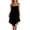 Black, variant on Tqcoqu Women's Asymmetrical Summer Linen Dress,Spaghetti Strap Lace Trim Bohemian Sleeveless Loose Vacation Beach Dresses,Army Green Women's S-XXL