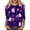 Purple, variant on Halloween Shirts for Women CrewNeck Shirts Fall Halloween Funny Graphic 3/4 Length Sleeve Tops
