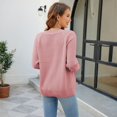 thumbnail image 4 of Women's Full Zip Knit Cardigan Sweater, Long Sleeve Relaxed Fit Crew Neck Layering Top for Casual Everyday Wear, 4 of 4