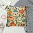 thumbnail image 2 of COMIO Mushroom Throw Pillow Covers Soft Mushroom Retro 60S 70S Floral Pillow Cases Cushion Covers for Living Room Bedroom Vintage Flowers Decorative Throw Pillowcases for Sofa Couch Chair, 2 of 5