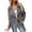 Gray, variant on Women'S Cropped Corduroy Belted Jacket Motorcycle Jacket Coat Khaki L