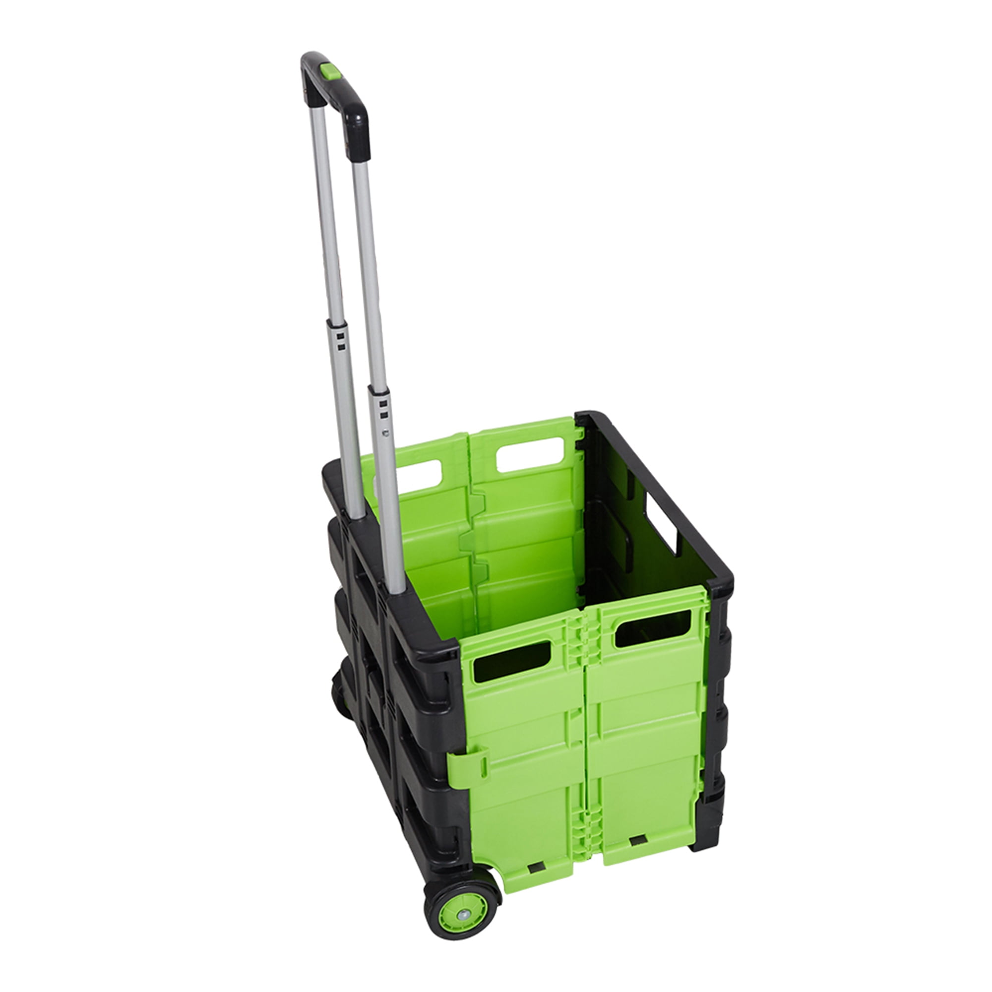 68L Quik Cart Collapsible Rolling Crate on Wheels Mobile Folding