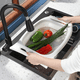 thumbnail image 2 of Tabla de cortar, tabla de cortar plegable con colador, cesta multifuncional para lavar verduras en la cocina, tina para platos A, 2 of 8