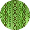 thumbnail image 1 of Ahgly Company Indoor Round Oriental Green Modern Area Rugs, 8' Round, 1 of 4