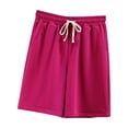 thumbnail image 1 of Puntoco Pantalones cortos de salón para mujer Pantalones cortos deportivos informales de verano con bolsillos sólidos para el hogar para mujer, 1 of 4