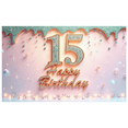 thumbnail image 2 of Glitter Design 15th Birthday Banner Decorative Sparkling Birthday Backdrop for Teenage Birthday Celebration Party Decor, 2 of 7
