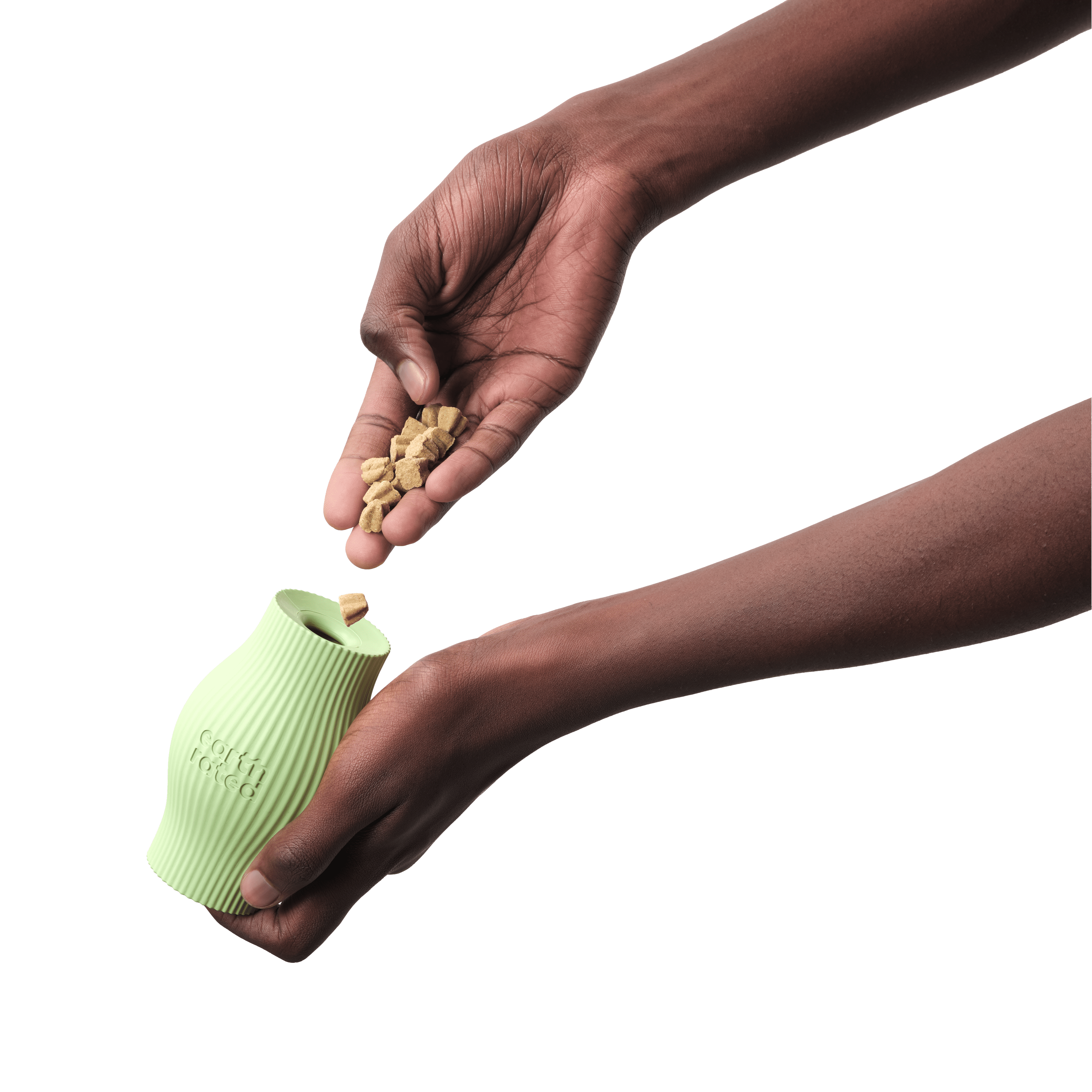 Earth Rated Treat Dispensing Dog Toys, Enrichment Toy for Adult and Puppy Dogs, Slow Feeder, Dishwasher and Freezer-Safe, Natural Rubber, Small, Green
