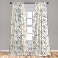 thumbnail image 5 of Ambesonne Dragonfly Curtains, Exotic Wildlife Fauna, Pair of 28"x84", Reseda Green Mustard, 5 of 5
