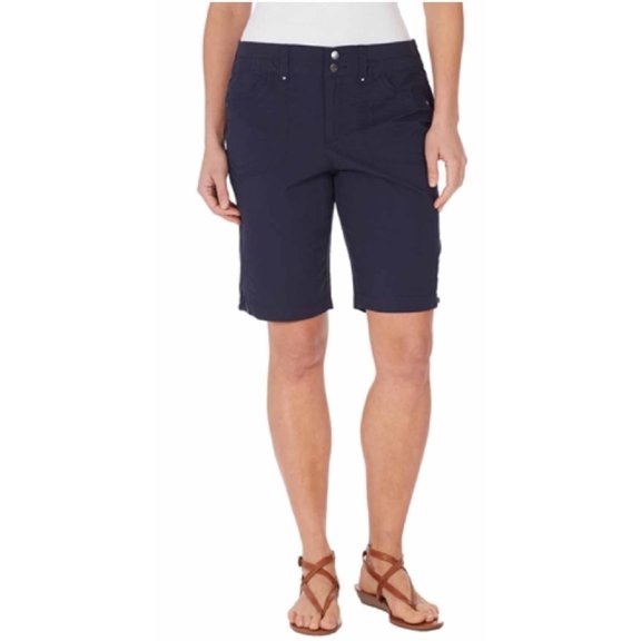 GLORIA VANDERBILT Womens "Beverly" Bermuda Short (Midnight Affair/Navy, 8)