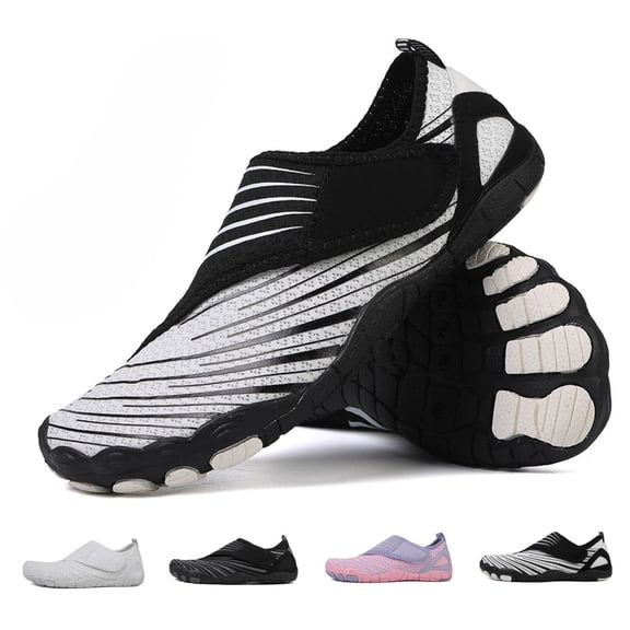 Voyabarefoot Shoes for Women, Wide Toe Box Barefoot Water Shoes,Velcro Slip-On for Hiking