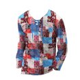 thumbnail image 2 of Neinkie Automne Chemise Manches Longues Dentelle jusqu'à Style Ethnique Rétro Différent Modèle Pull-Over Chaîne Coloré Impression Contraste Couleur Hommes Tops Hommes Vêtements, 2 of 9