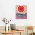 thumbnail image 3 of Nawypu Set of Framed Boho Wall Art Mid Century Modern Wall Decor Posters Abstract Color Block Geometric Canvas Paintings Prints Colorful Simple Line Pictures for Living Room Bedroom Home, 3 of 5