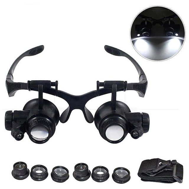 Lupa con Lente LED CHAO para ojos Tasación de joyas antiguas Reloj Gestión de mantenimiento