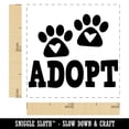 thumbnail image 2 of Adopt Dog Cat Paw Prints Hearts Love Fun Text Self-Inking Rubber Stamp Ink Stamper - Orange Ink - Small 1 Inch, 2 of 7
