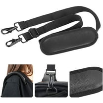 SUNMON Shoulder Strap Universal Replacement Laptop Metal Hooks Adjustable Bag Strap Briefcase Computer Messenger Bag Laptop Notebook Case (Black)