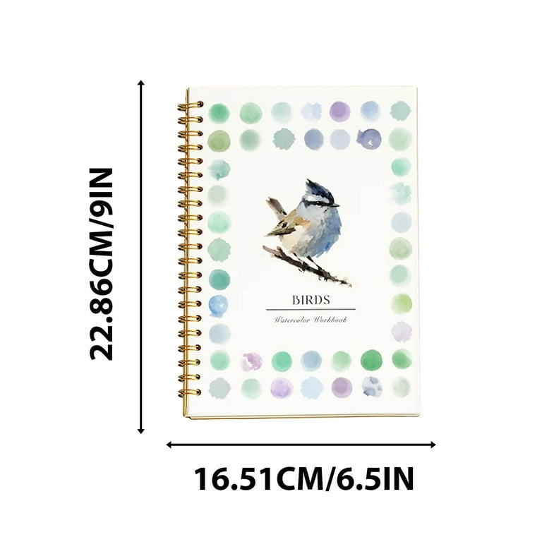 Watercolor Workbook Beginner Friendly Painting Kit With 12 Colors Watercolor Paint Set And Brush Nature-Themed Art Gift For Enthusiasts