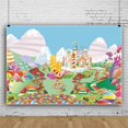 thumbnail image 3 of 9x6ft Sweet Cartoon Candyland Backdrop Candy House Fairy Tale Castle Photography Background Banner Cake Table, 3 of 5