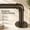 Brushed Coffee Bronze, variant on Adjustable Industrial Black Curtain Rod for Windows 48 to 86 Inches, 1 Inch Wrap Around Drapery Pole, Indoor Outdoor Room Divider