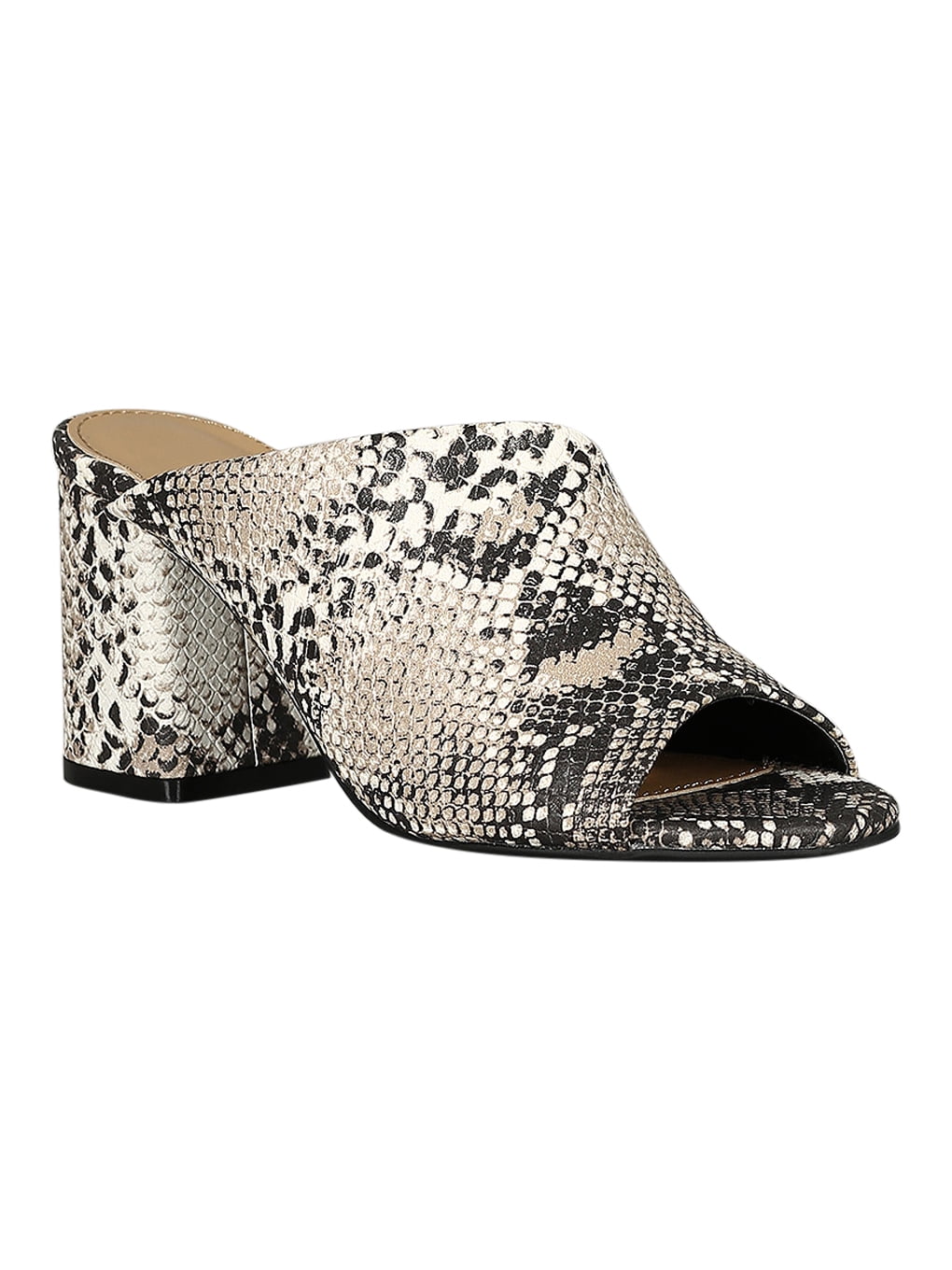 qupid snakeskin mules