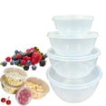 thumbnail image 4 of Plastic Meal Prep Bowls with Lids, 4-Piece Set Clear Nesting Plastic Small Mixing Bowl with Lids, Durable Stackable Airtight Meal Prep Containers, Microwave, Freezer & Dishwasher Safe(Clear,4x4x1.7"), 4 of 8