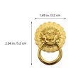thumbnail image 4 of Phenofice 6Pcs Golden Knobs for Desk Drawer Pull Handle with Retro Lion Design, 4 of 7
