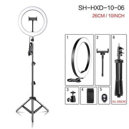Overhead Phone Mount With Ring Light - Adjustable Clip-On Tripod For Recording Videos, Cooking, Crafts