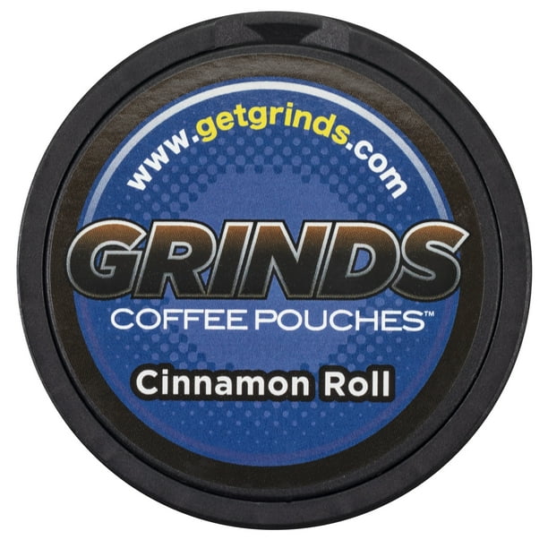 Grinds Coffee Pouches 3 Cans of Cinnamon Roll Tobacco Free