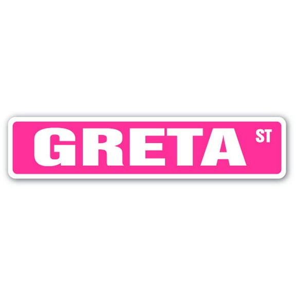 GRETA Street Sign Childrens Name Room Sign | Indoor/Outdoor |  24" Wide