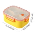 thumbnail image 3 of Boîte à Lunch en Acier Inoxydable - Contenant à Repas à Compartiments Multiples, Étanche et Résistant aux Odeurs, Rangement Alimentaire Portable pour Usage Quotidien, Jaune, JKODE, 3 of 9