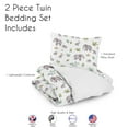 thumbnail image 5 of Sweet Jojo Designs Watercolor Elephants Twin Bed Comforter Bedding Set Boy or Girl Gender Neutral Unisex, 5 of 6