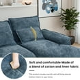 thumbnail image 5 of 110 U-Shaped Couch, Blue Cloud Modular Sectional Sofa, 4 Seats with Pillows for Living Room, Ultra Comfy Chenille Fabric, Deep Double Cushions, 5 of 11