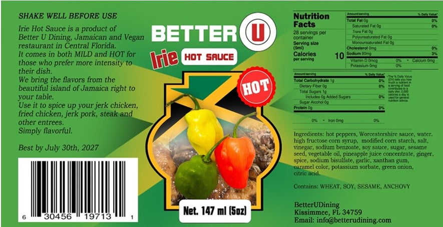 Better U Irie Hot Sauce Combo 12 Pack, 5 Ounce