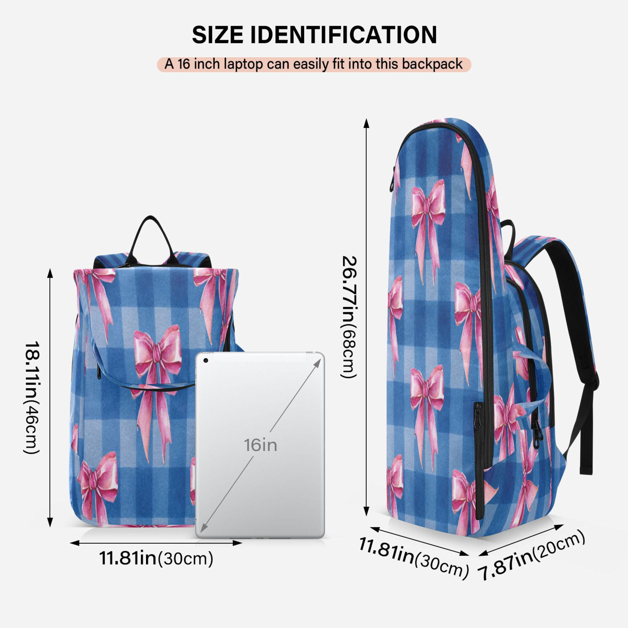 2 Racquet Holder Tennis Backpack Tennis Racket Covers Gym Bags Pink Bows