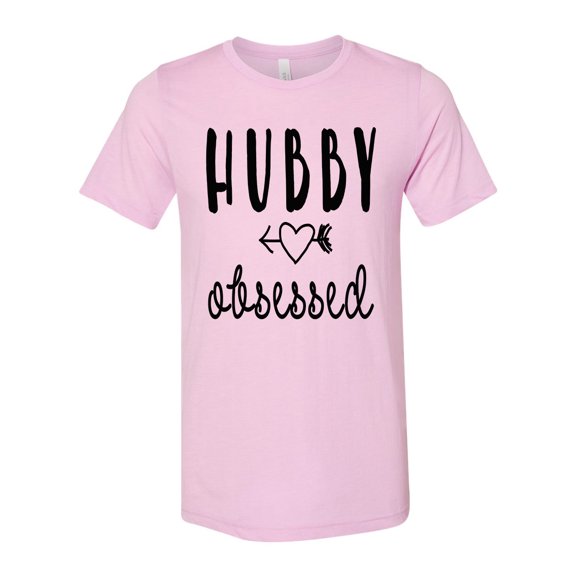 Unisex Adult Fit Hubby Obsessed Short Sleeve T-shirt-Lilac Triblend-Small