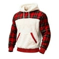 thumbnail image 3 of Horkkom Mens Hoodies Pullover Fleece Fuzzy Sweatshirts Winter Warm Hoodies with Pocket Drawstring L, 3 of 4