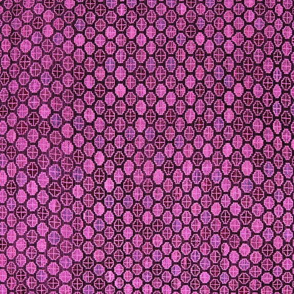 Ahgly Company Indoor Square Abstract Pink Modern Area Rugs, 3' Square