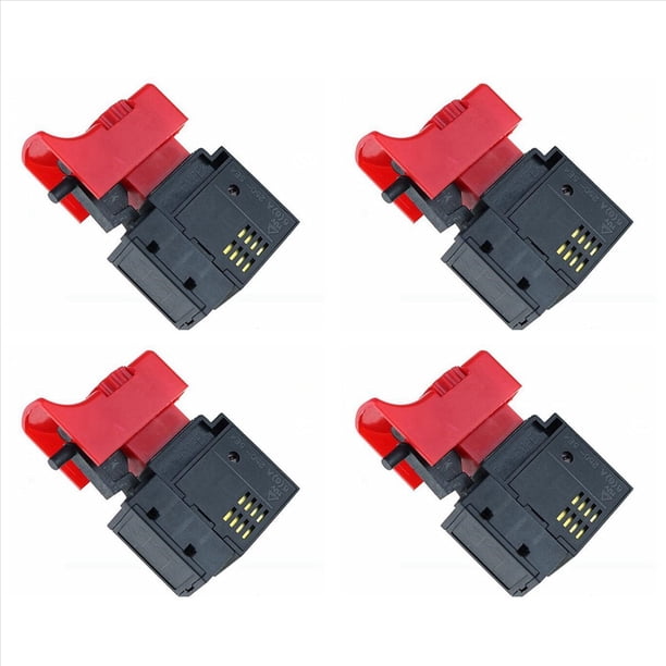 4 Piezas FA2-6 / 1BEK 250V 6A 5E4 Bloqueo en Herramienta EléCtrica Interruptor de Gatillo de Taladro EléCtrico Interruptor Accesorios de Herramienta EléCtrica