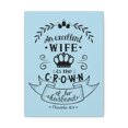 thumbnail image 1 of Scripture Walls An Excellent Wife Proverbs 12:4 Bible Verse Canvas Christian Wall Art Ready To Hang Unframed, 1 of 7