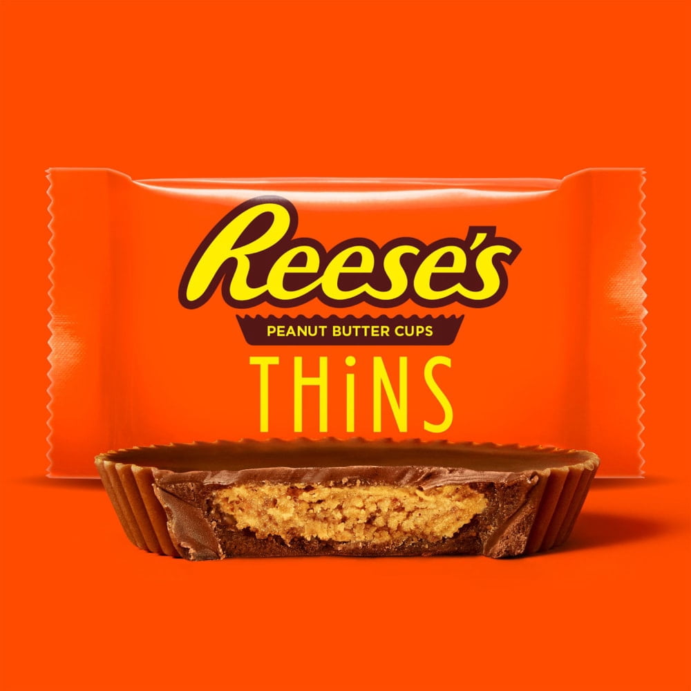 REESES THiNS Milk Chocolate Peanut Butter Cups Candy Share Pack 7.37 oz - 5 Pack
